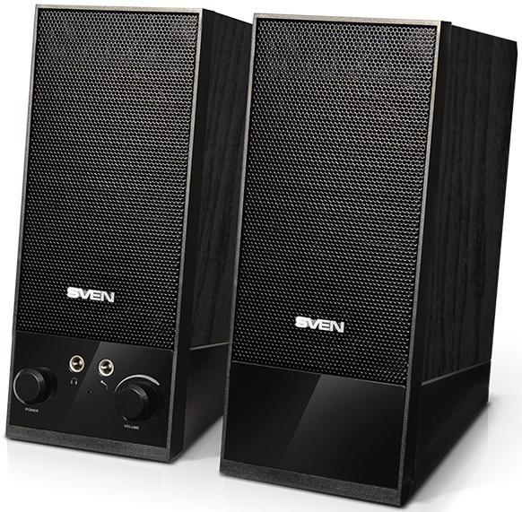 Компьютерная акустика Sven SPS-604 2.0 черный 4Вт портативные